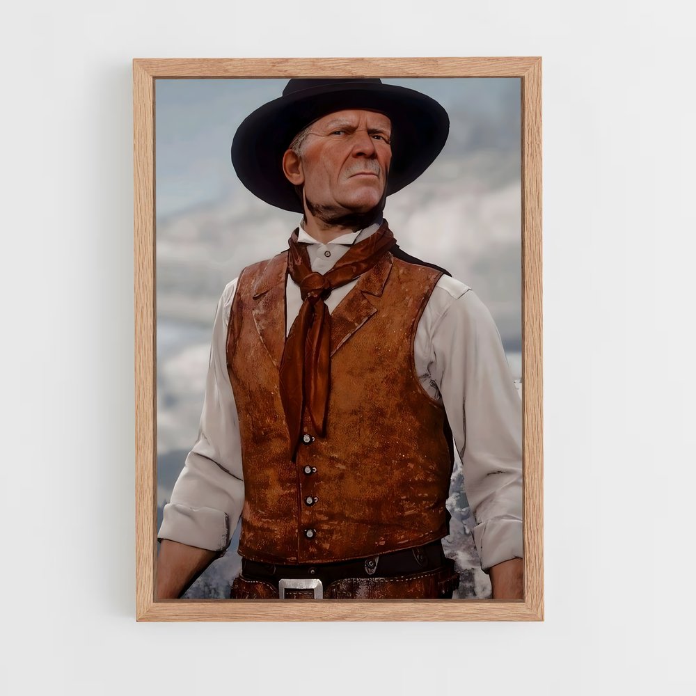Poster Cowboy de l'Ouest – affiche Red Dead Redemption (vue 4)